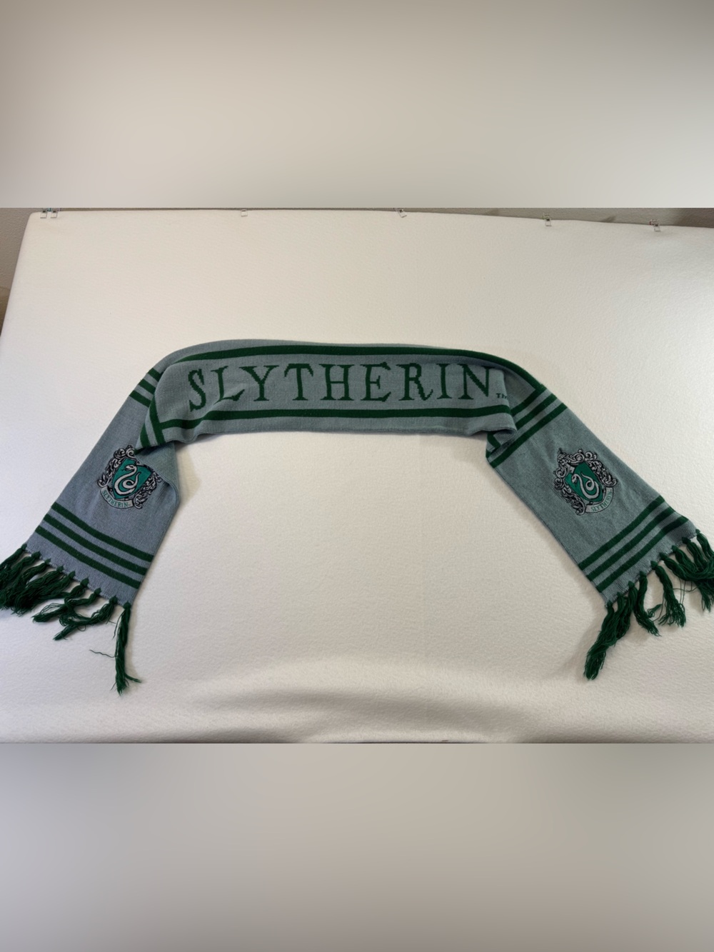 Harry Potter Slytherin Knit Scarf - Green & Gray universal Orlando